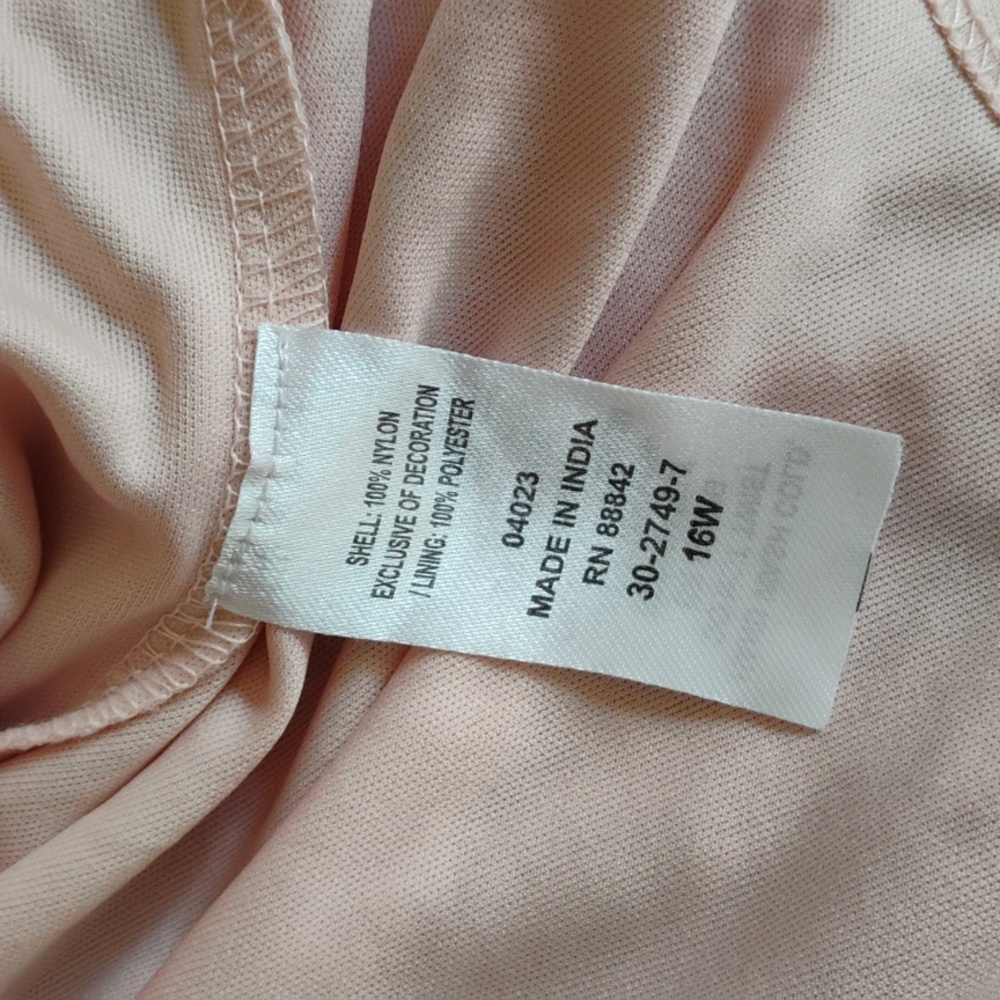 Roaman's NWT Sheer Mesh Illusion Tunic Pearl And Bead Embellished - Picture 5 of 9